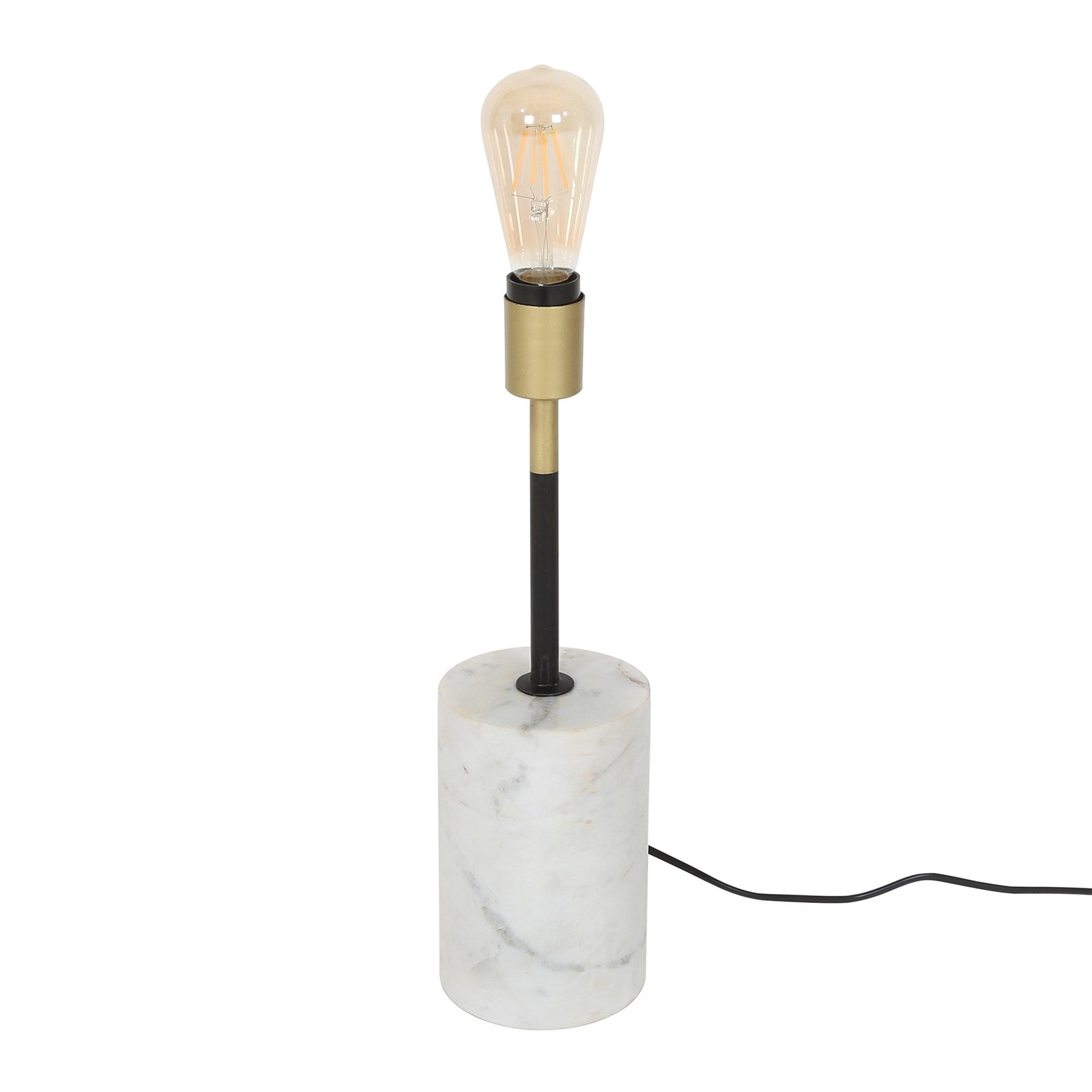 Kayoom Bodenleuchte - Stehlampe Caramia 287 Weiß / Messing / Schwarz Rabatt
