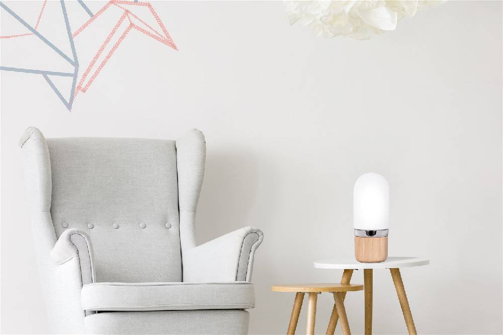 Kayoom Tischlampe Ganro 400 Weiß / Holz Lagerräumung