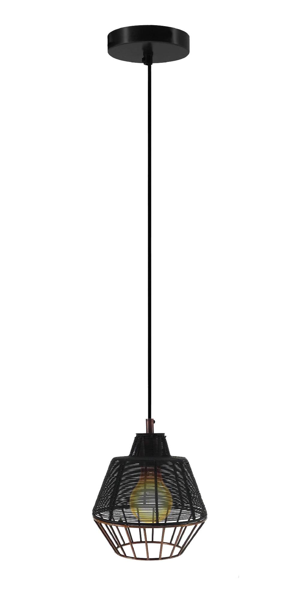 Kayoom Hängelampe Libertas Small Schwarz / Kupfer Vatertagsangebot