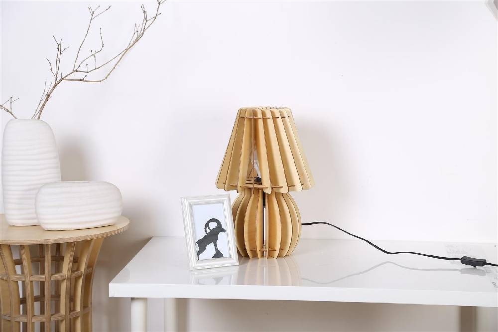 Kayoom Tischlampe Gino Holz Exklusive Angebote