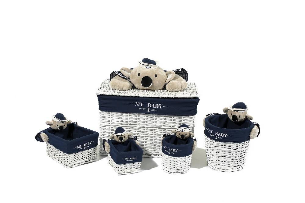 Kayoom Korb-Set Koala 200 Blau / Weiß