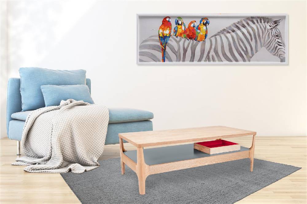 Kayoom Kaffeetisch Addison I Esche / Grau Riesige Rabatte