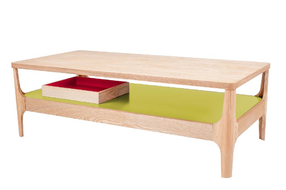 Kayoom Kaffeetisch Addison II Esche / Grün