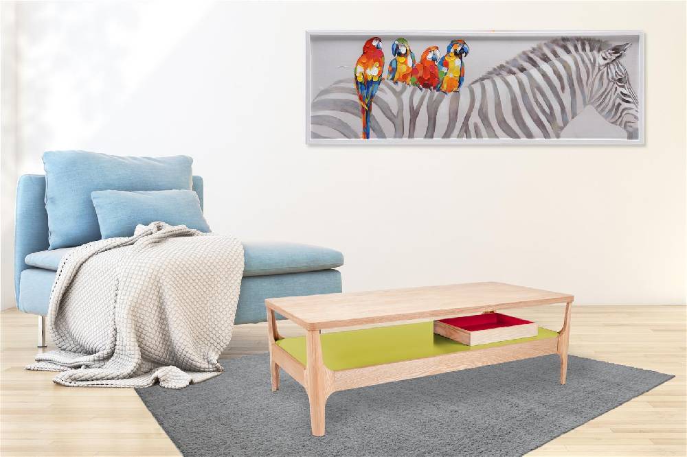 Kayoom Kaffeetisch Addison II Esche / Grün 50% Rabatt mit kostenlosem Versand