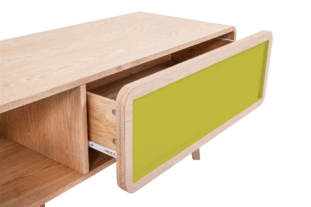 Kayoom Fernsehtisch/Sideboard - TV-Tisch Addison II Esche / Grün Black Friday Preise