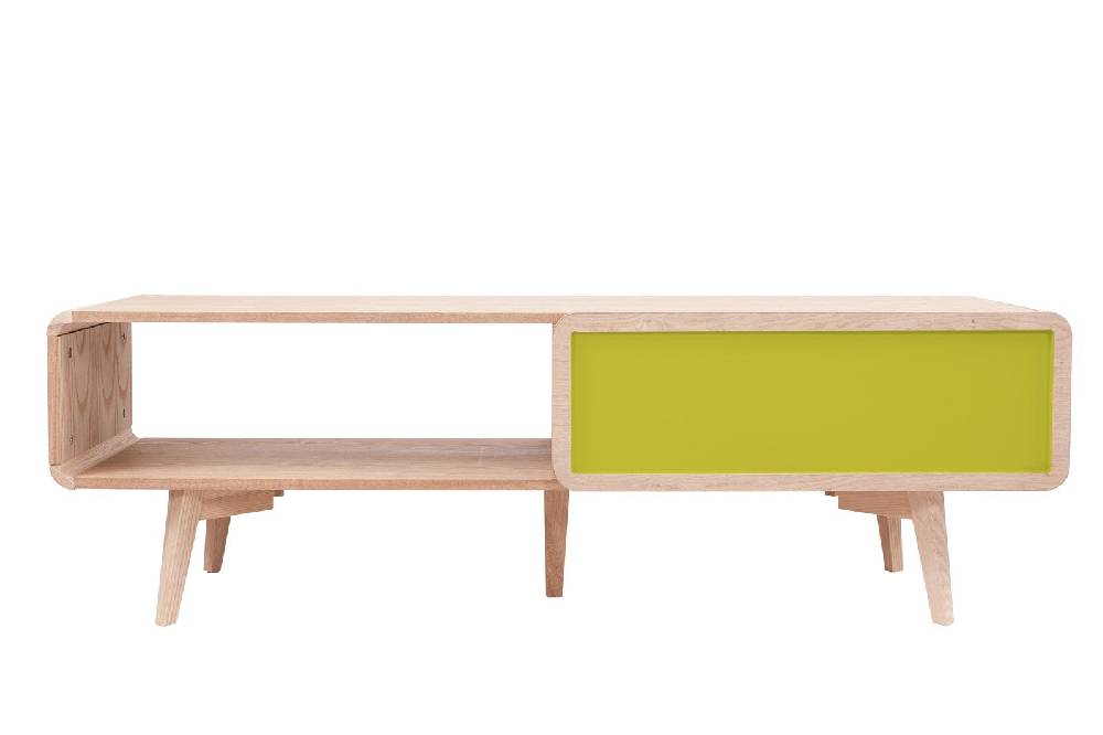 Kayoom Fernsehtisch/Sideboard - TV-Tisch Addison II Esche / Grün Black Friday Preise