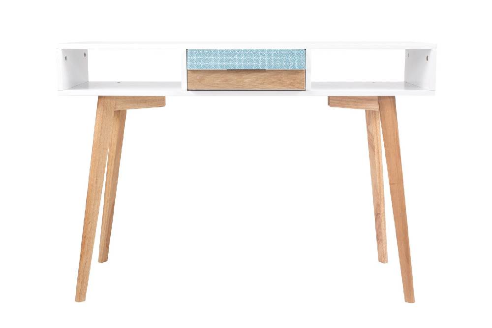 Kayoom Konsolentisch Megan Weiß / Blau / Holz 50% Rabatt für begrenzte Zeit