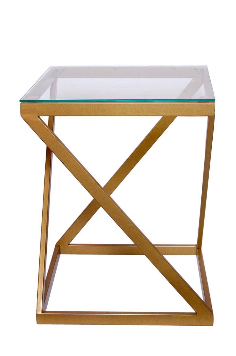 Kayoom Beistelltisch Mantra 140 Klar / Gold Online Shopping
