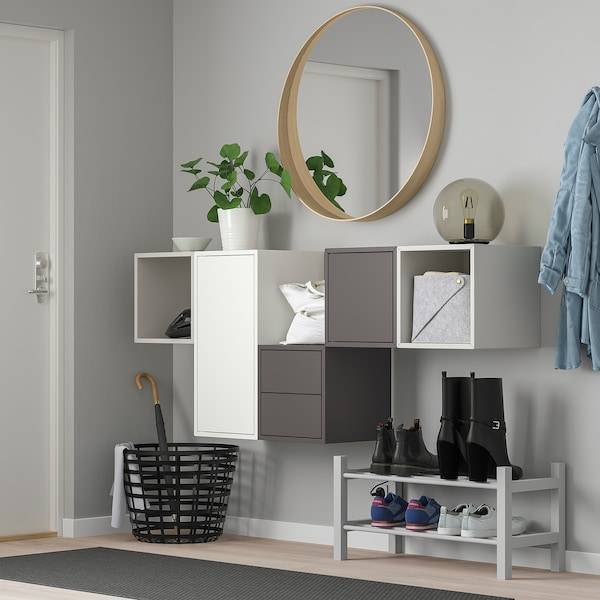 EKET Schrank mit Tür + 1 Boden, weiß, Große Rabatte