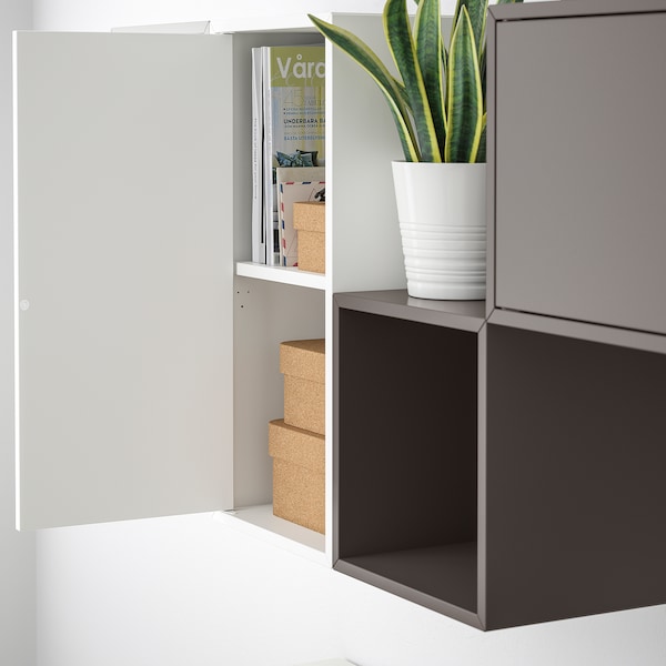 EKET Schrank mit Tür + 1 Boden, weiß, Große Rabatte