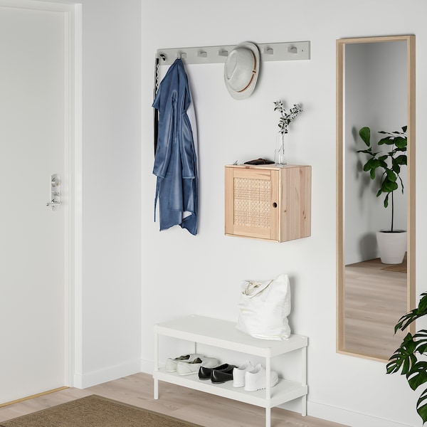 VÄLJARE Schrank mit Tür, Kiefer/geflochtene Pappel, Tiefpreis