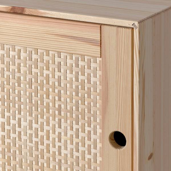 VÄLJARE Schrank mit Tür, Kiefer/geflochtene Pappel, Tiefpreis
