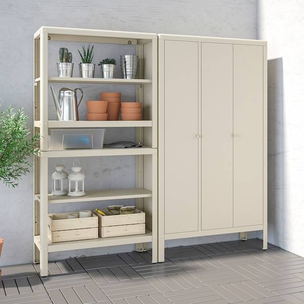KOLBJÖRN Schrank drinnen/draußen, beige, Im Verkauf