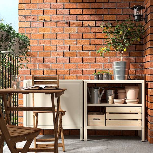 KOLBJÖRN Regal innen/außen, beige, Angebote
