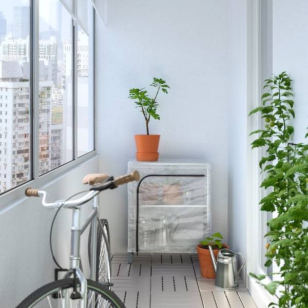 HYLLIS Regal mit Überzug, transparent, Schlussverkauf
