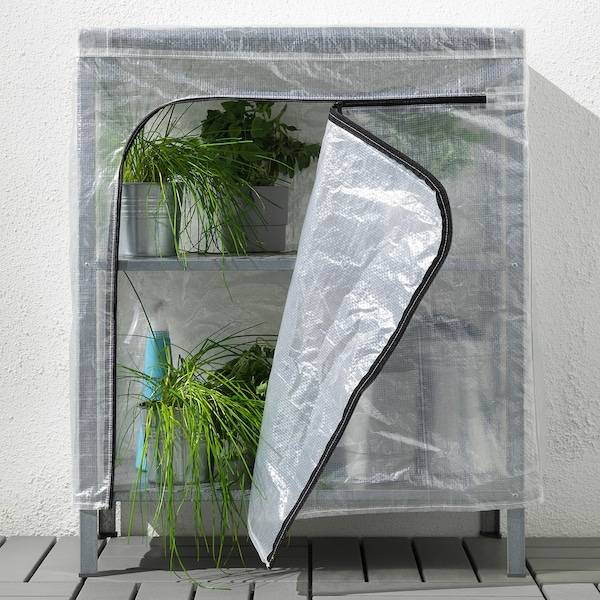 HYLLIS Regal mit Überzug, transparent, Schlussverkauf