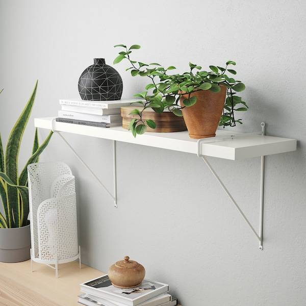 BERGSHULT / PERSHULT Wandregal, weiß/weiß, Blitzangebot