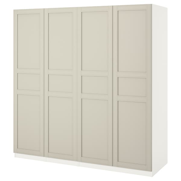 PAX / FLISBERGET Kleiderschrank, weiß/hellbeige, Letzte 2 Tage