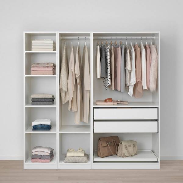 PAX / FLISBERGET Kleiderschrank, weiß/hellbeige, Letzte 2 Tage