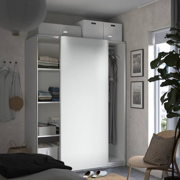 PAX / HASVIK Kleiderschrank, weiß/weiß, Letzter Tag
