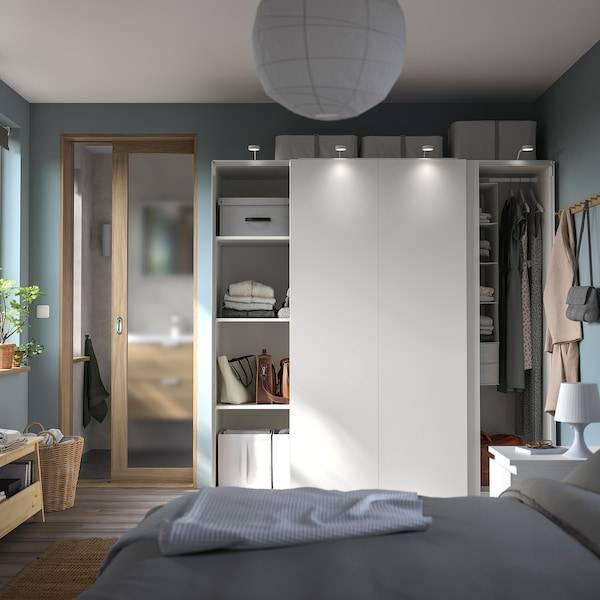 PAX / HASVIK Kleiderschrank, weiß/weiß, Bis zu 60% Rabatt