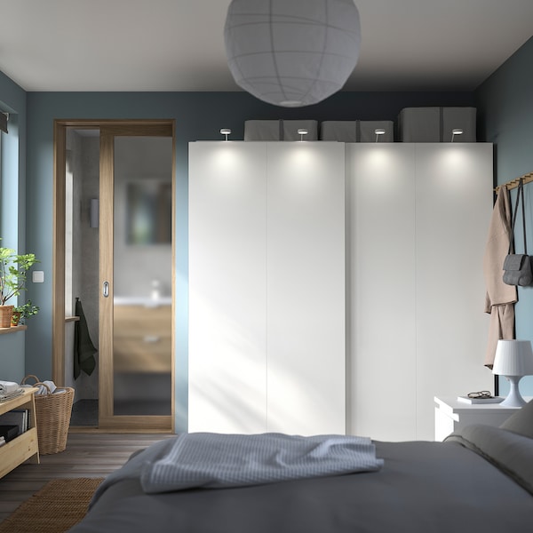 PAX / HASVIK Kleiderschrank, weiß/weiß, Bis zu 60% Rabatt