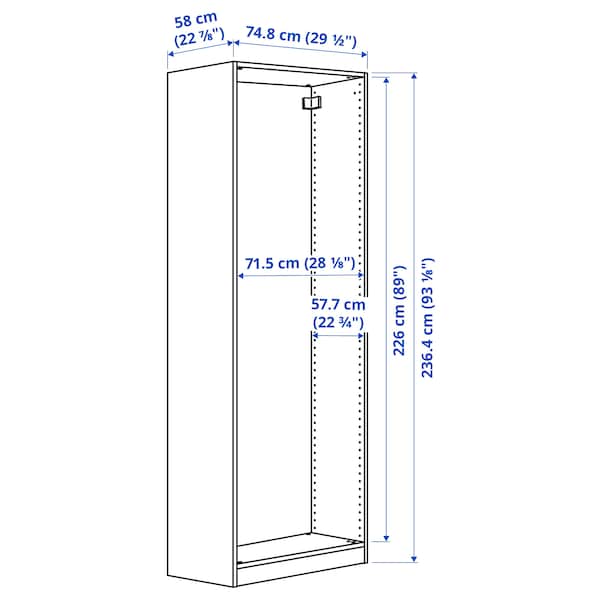 PAX Korpus Kleiderschrank, weiß, Sonderangebot der Fabrik