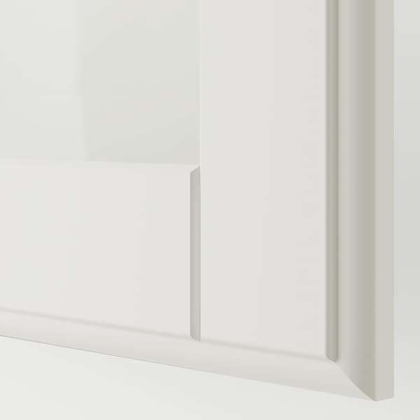 PAX / TYSSEDAL Schrankkombination, weiß/weiß Glas, Clearance-Verkauf