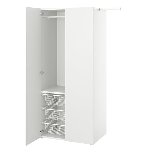 PLATSA Schrank mit 2 Türen, weiß/Fonnes weiß, Versandkostenfrei