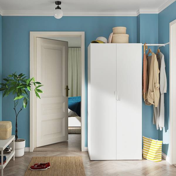 PLATSA Schrank mit 2 Türen, weiß/Fonnes weiß, Versandkostenfrei