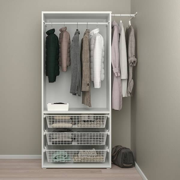 PLATSA Schrank mit 2 Türen, weiß/Fonnes weiß, Versandkostenfrei