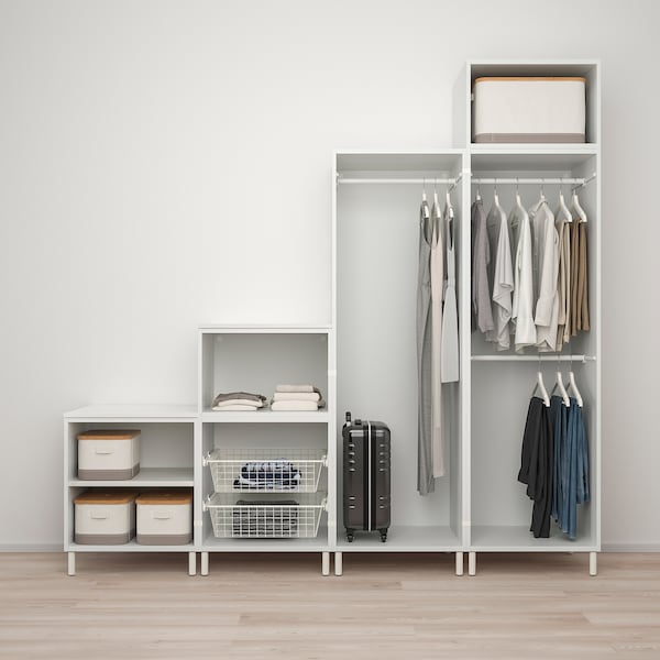 PLATSA Kleiderschrank mit 6 Türen, weiß/Fonnes weiß, Großer Ausverkauf