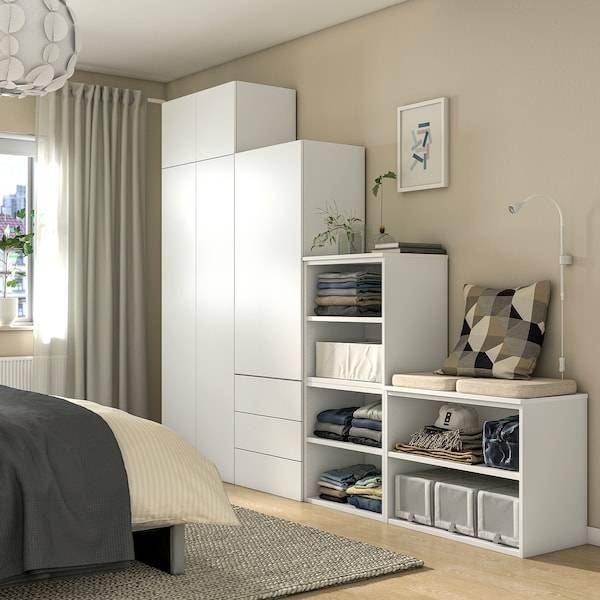 PLATSA Kleiderschr m 5 Türen+3 Schubl., weiß/Fonnes weiß, Flash Sale
