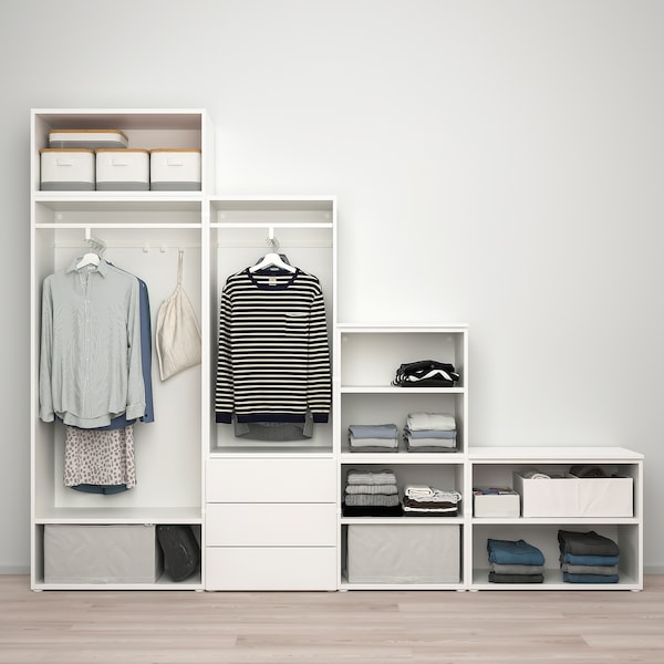 PLATSA Kleiderschr m 5 Türen+3 Schubl., weiß/Fonnes weiß, Flash Sale