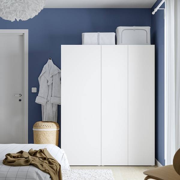 PLATSA Kleiderschrank mit 3 Türen, weiß/Fonnes weiß, Cyber Monday