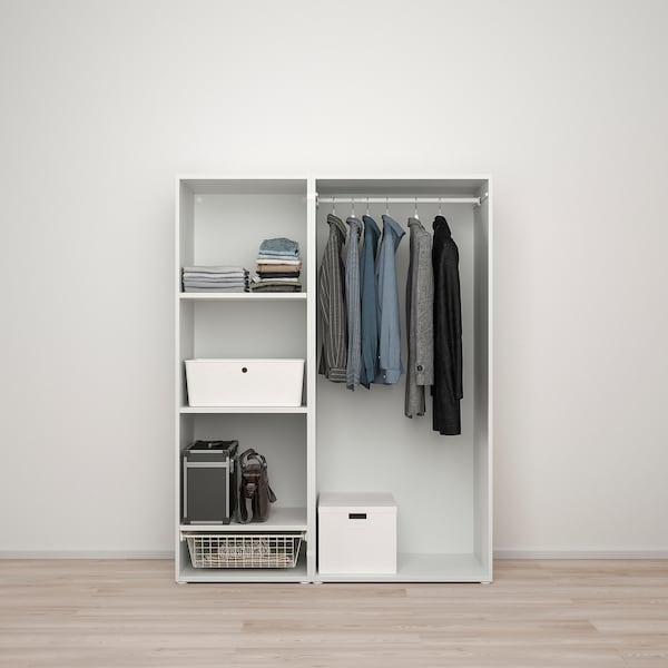 PLATSA Kleiderschrank mit 3 Türen, weiß/Fonnes weiß, Cyber Monday