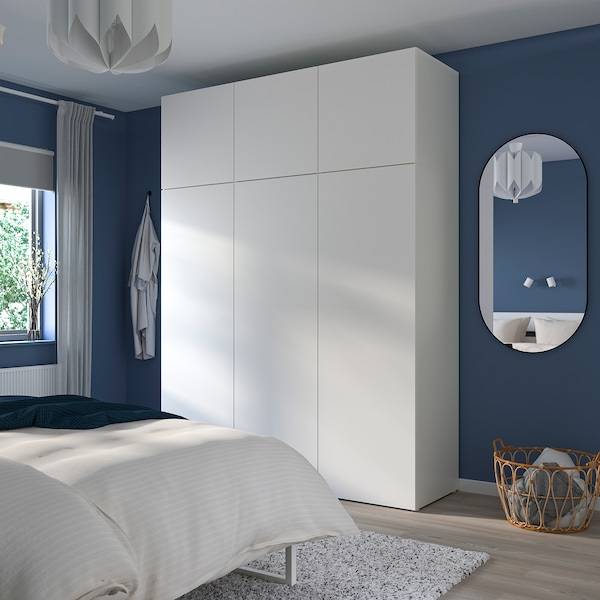 PLATSA Kleiderschrank mit 6 Türen, weiß/Fonnes weiß, Weihnachtsangebot