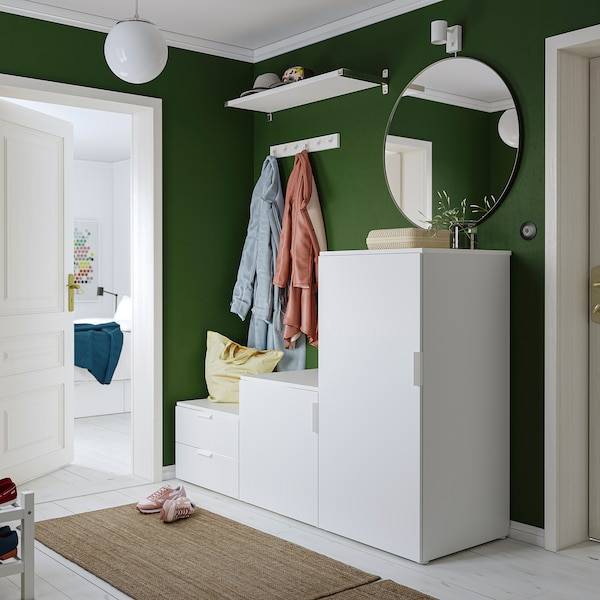 PLATSA Kleiderschrank m 2 Türen+2Schubl., weiß/Fonnes weiß, Osterangebot