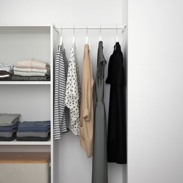 PLATSA Kleiderschrank mit Tür, weiß/Fonnes weiß, Lagerräumung
