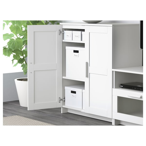 BRIMNES Schrank mit Türen, weiß, Black Friday Preise