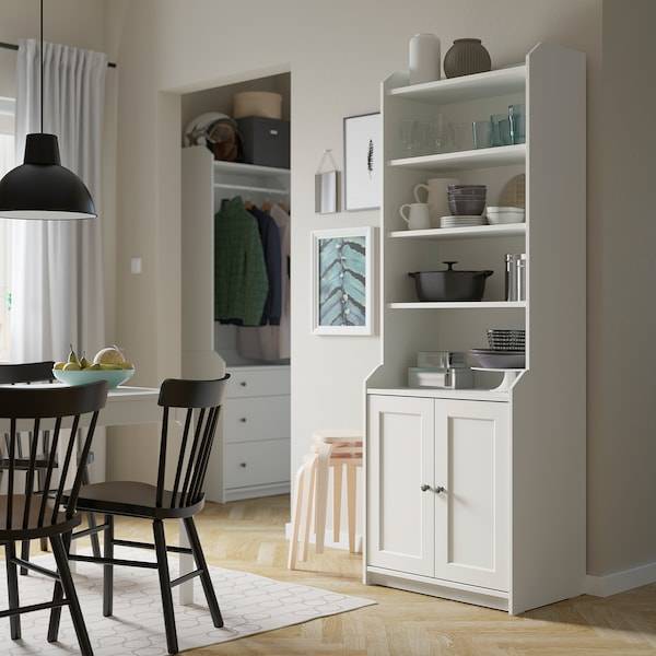 HAUGA Hochschrank mit 2 Türen, weiß, Verkauf