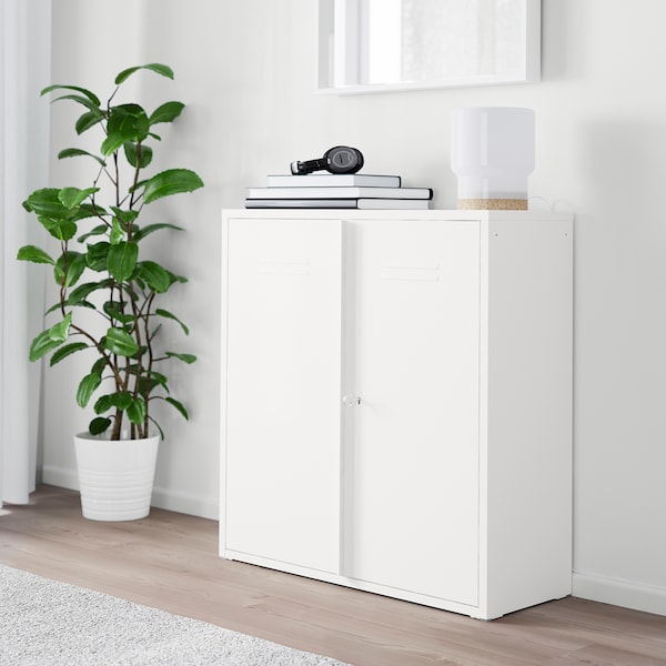 IVAR Schrank mit Türen, weiß, Günstiger Verkauf