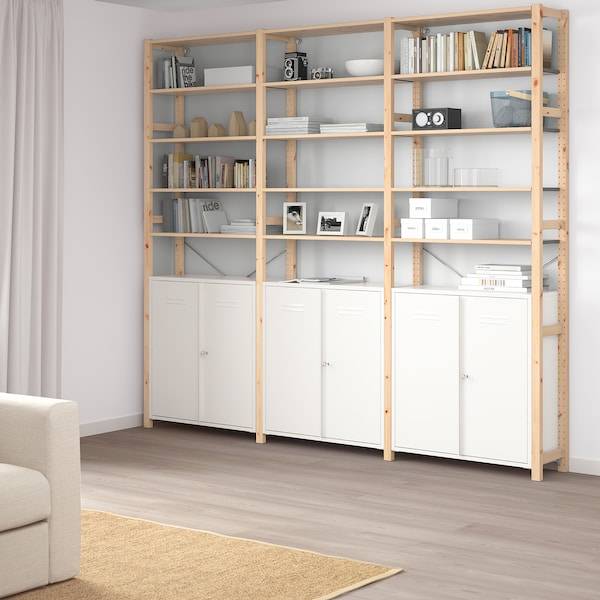 IVAR Schrank mit Türen, weiß, Günstiger Verkauf