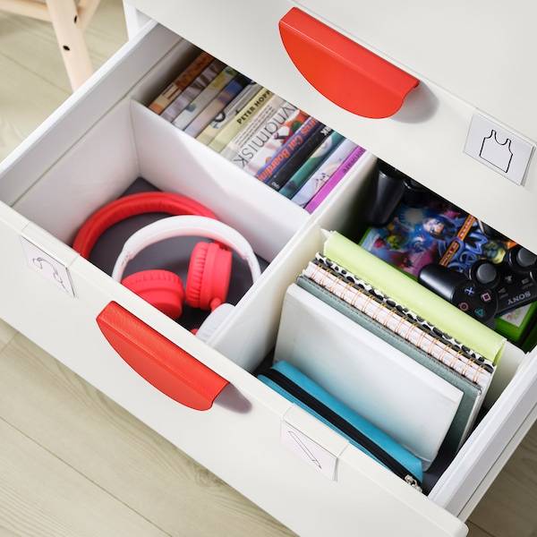 SMÅSTAD Hochbett, weiß blassrosa/mit Schreibtisch 3 Schubladen, Weihnachtsangebot