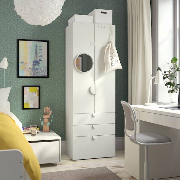 SMÅSTAD / PLATSA Kleiderschrank, weiß weiß/3 Schubladen, Bestseller