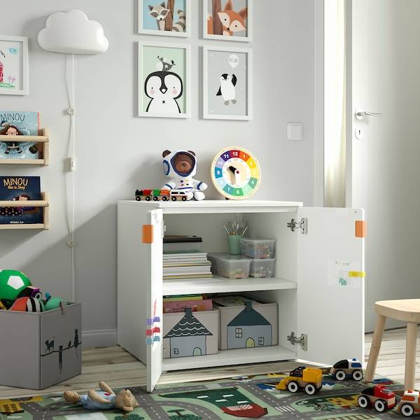 SMÅSTAD / PLATSA Schrank, weiß weiß/1 Boden, Kauf eins, bekomm eins gratis