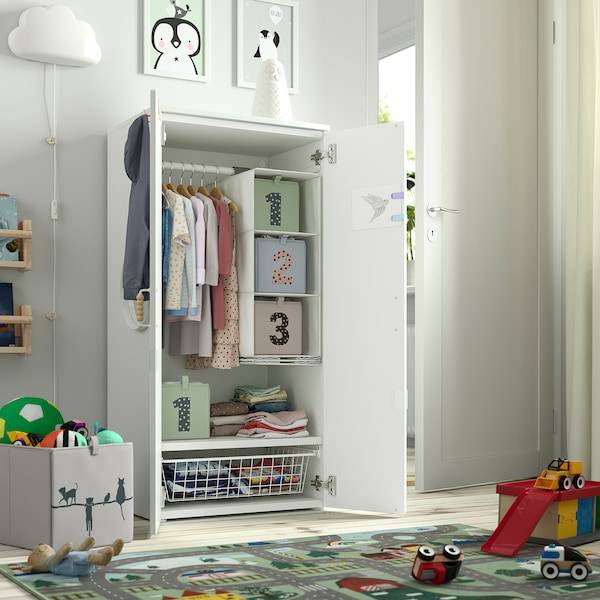 SMÅSTAD / PLATSA Kleiderschrank, weiß/weiß, Riesige Ersparnisse