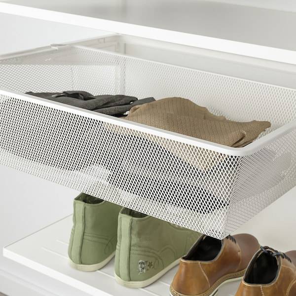 SKYTTA / BOAXEL Kleiderschrank+Schiebetüren begehb., weiß/Tjörhom weiß, Super Sparpreis