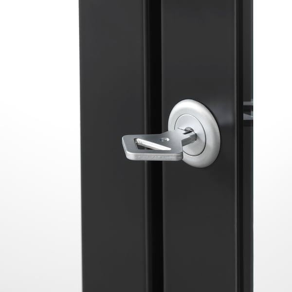 MILSBO Vitrine, anthrazit, Black Friday Preise