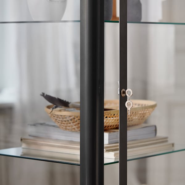 FABRIKÖR Vitrine, dunkelgrau, 50% Rabatt für begrenzte Zeit
